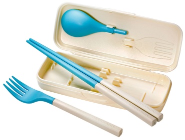 Набор столовых приборов Tupperware 3 шт, синий, белый Столовые приборы