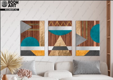 Room Art KZ модульная картина Геометрическая живопись 120x60 см