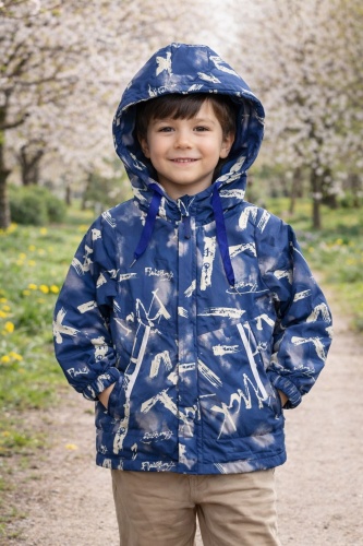 Демисезонная куртка JN_Junior синий, хаки