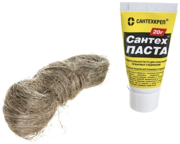 Сантехкреп лен с пастой для уплотнения
