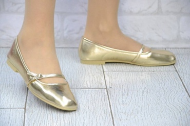Балетки GLAMOUR золотистый