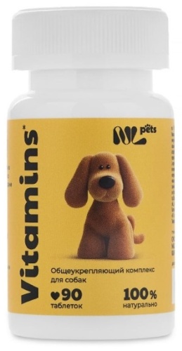 NL Pets Vitamins Общеукрепляющий комплекс витамины для собак 90 таблеток