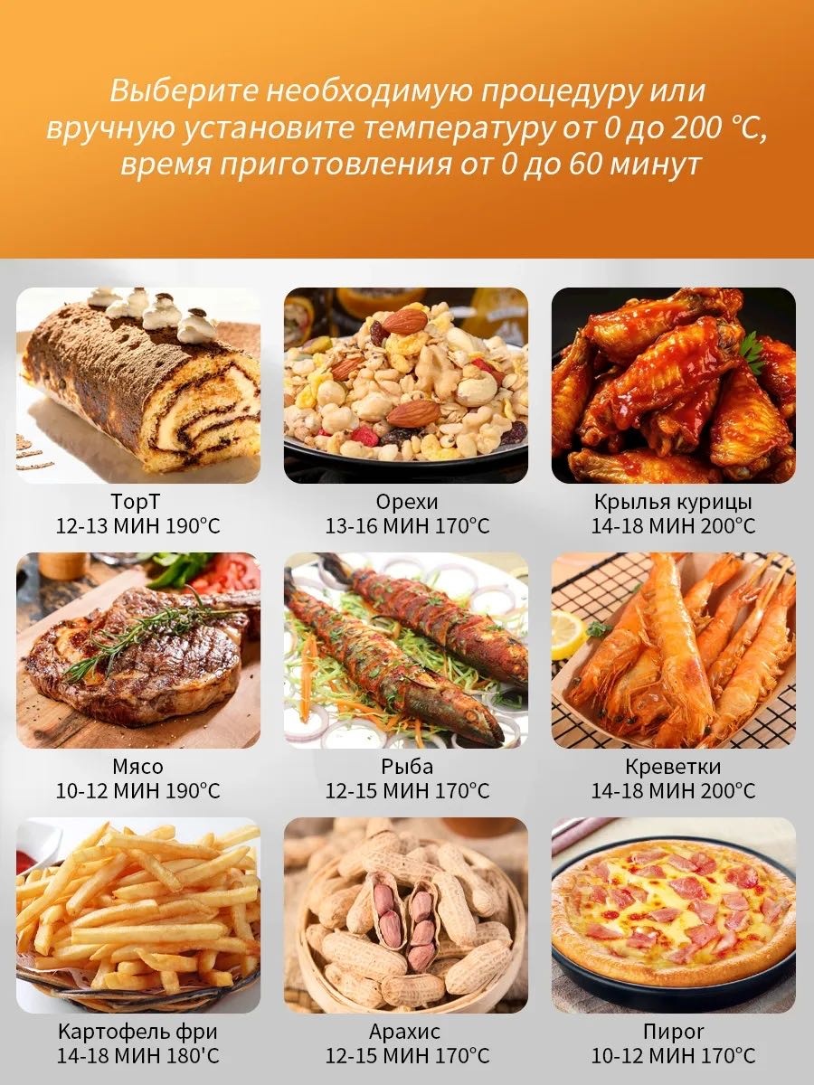 Аэрогриль Yili SPRX16 8 л черный