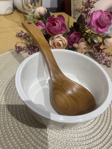 Ложка 1 шт, прозрачный 1 шт., деревянная ложка, ложка для супа, ложка из массива дерева, ложка для каши, ложка,