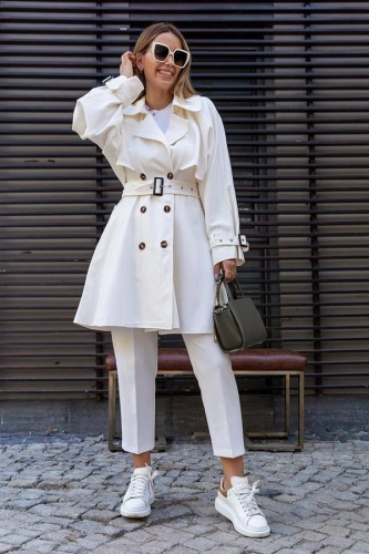 Тренчкот Hot Fashion белый