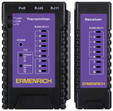 ERMENRICH кабельный тестер 85300, цифровой
