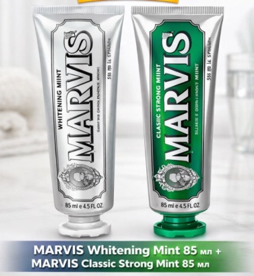 Marvis зубная паста Whitening Classic Strong Mint 2 шт по 85 мл