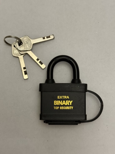 Замок навесной, английский BINARY 162635, 40х50 мм