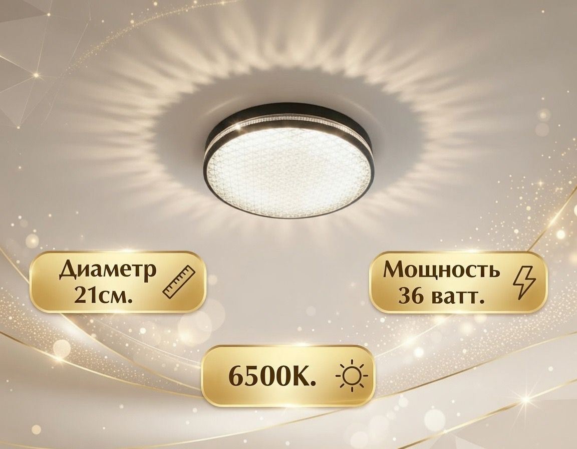 LOBRUN плафон CRYSTAL BK-A99, пластик
