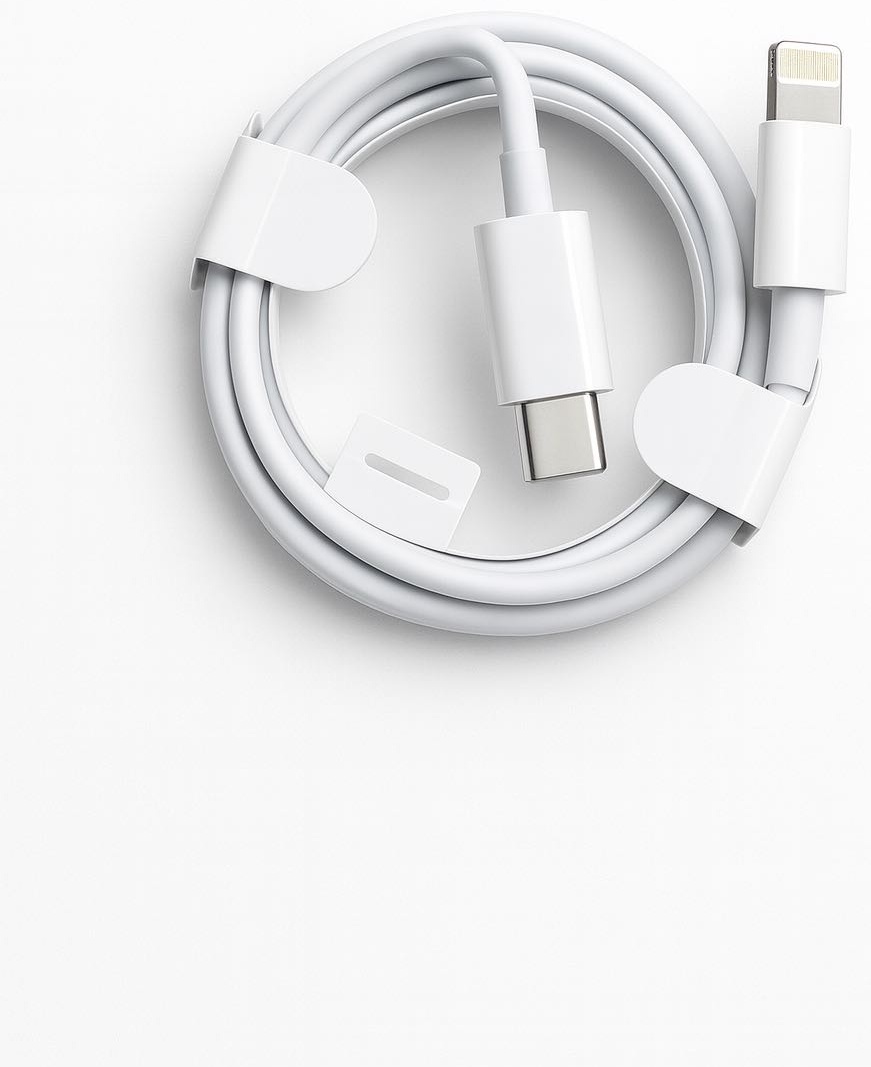 Кабель Lightning, 1 м, белый