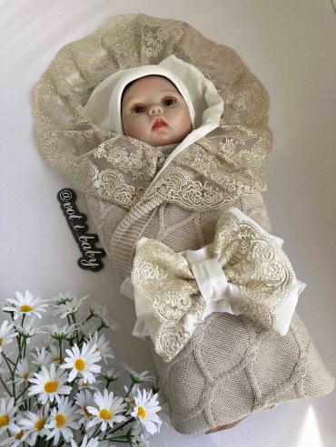 Конверт-одеяло CARAMINI бежевый, золотистый