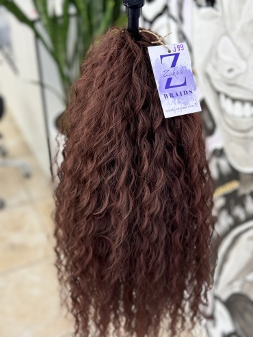 ZUKINA BRAIDS хвост на крабе бордовый женский