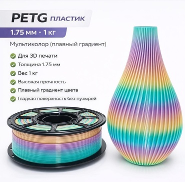 Jetline PETG пластик для 3D печати, мультиколор