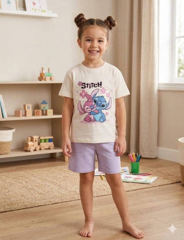 Комплект IRAY kids Лило и Стич белый, фиолетовый