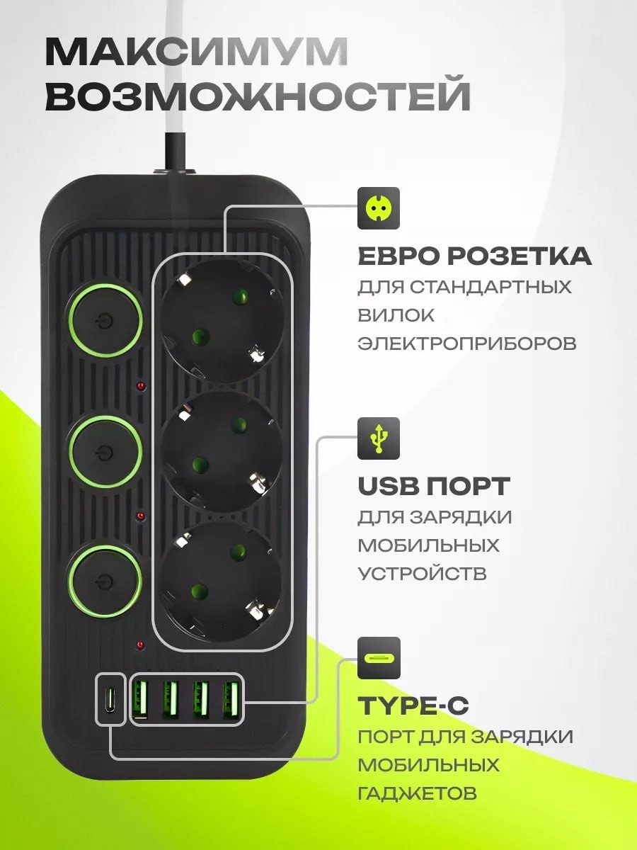 Сетевой фильтр ASPHODEL Set15 5 м