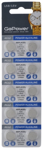 Батарейка AG12 GoPower 10 шт