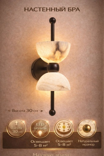 Бра настенный 3D PUZZLE LED, черный
