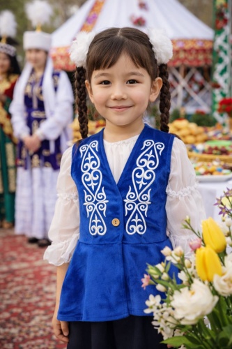 Национальный костюм Орнамент синий