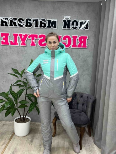 Костюм HIGH EXPERIENCE Горнолыжный костюм HIGH EXPERIENCE 02 белый, бирюзовый, серый 42, 44, 46, 50