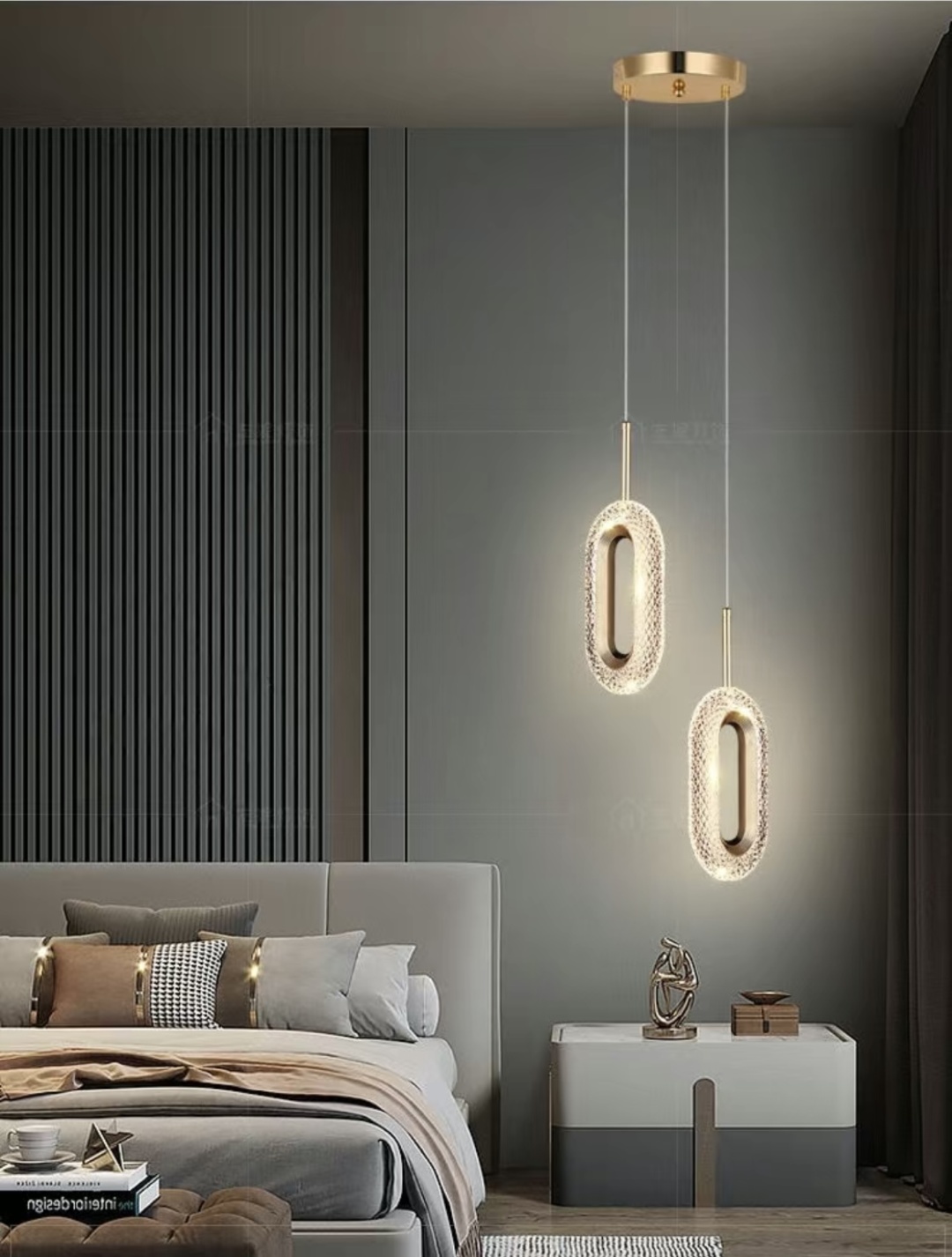 Бра подвесной LED, золотистый
