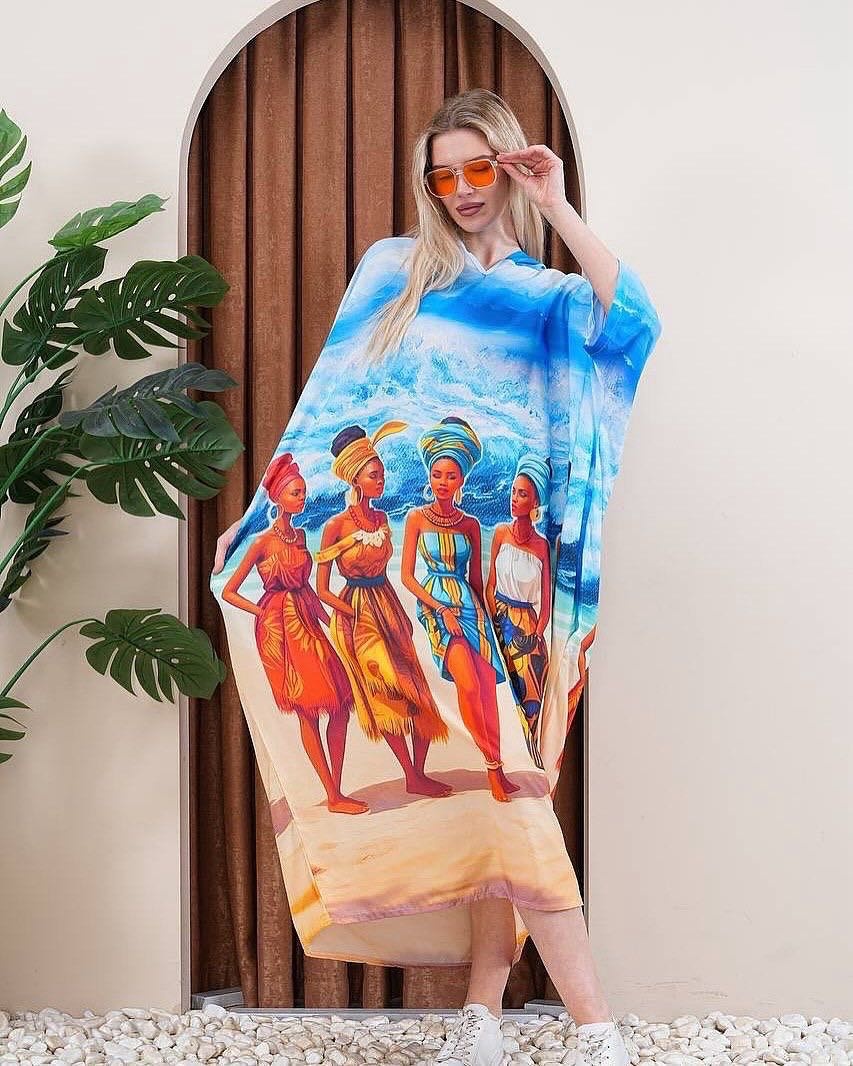 Туника синий, белый