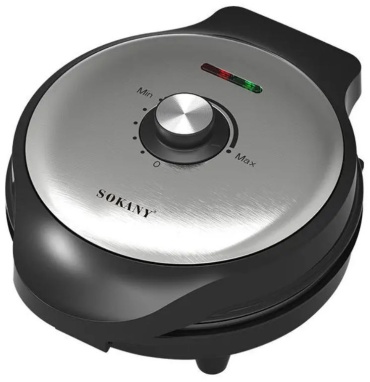 Вафельница SOKANY SK-08039 черный, серый