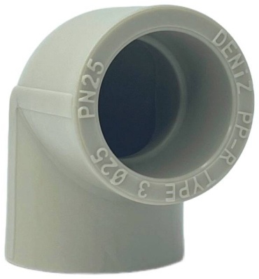 Отвод 25 mm PPR серый