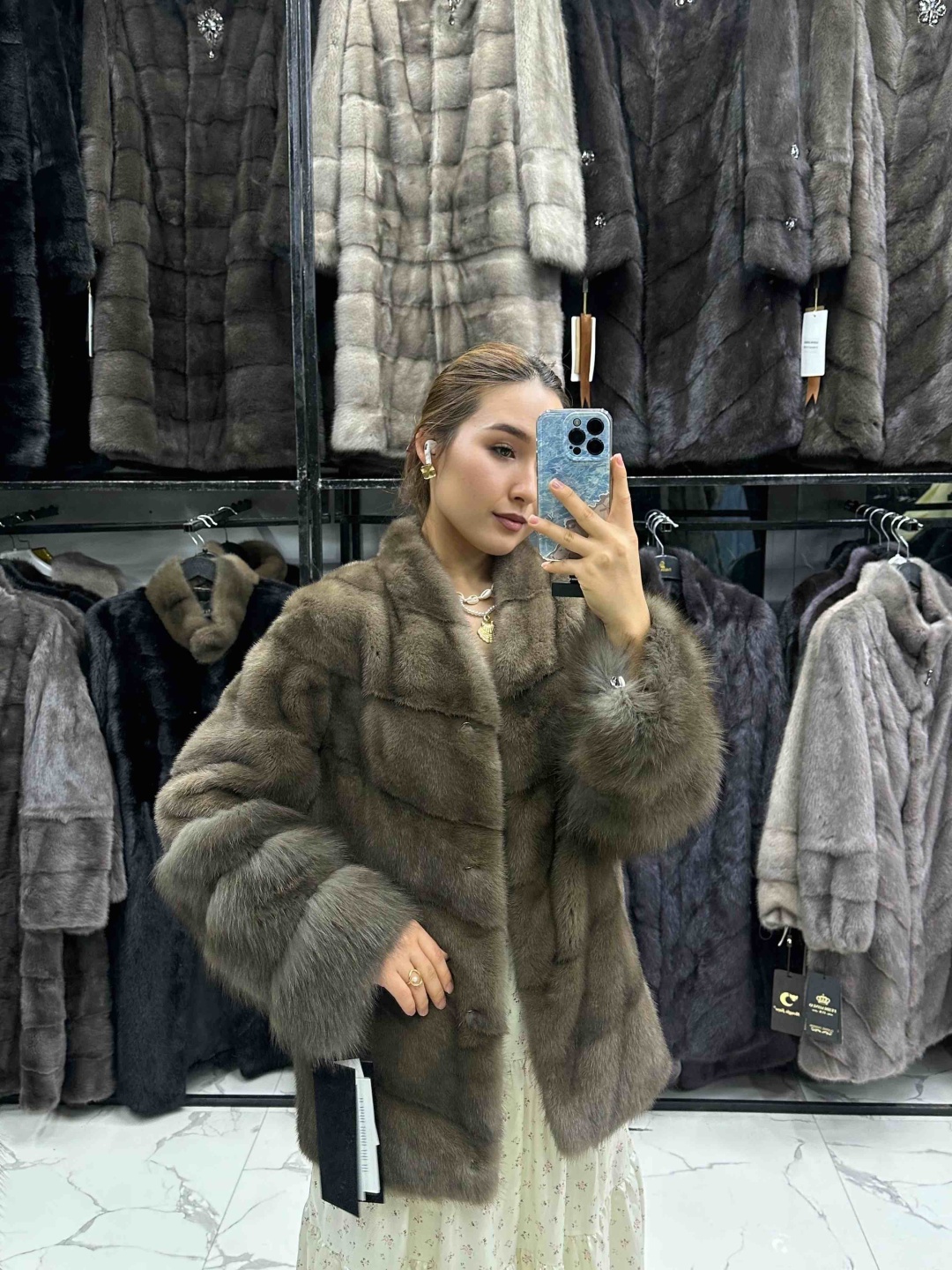Шуба коричневый