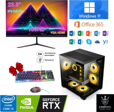 Empire Computers i5-12400F / RTX 2060 Super 8 Гб / 16 Гб / SSD 512 Гб / Win 11 Pro