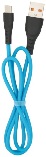 Кабель USB TypeC (F), USB Type-A (F), 1 м, голубой