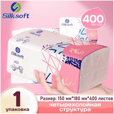 Бумажные салфетки Silk soft Бумажные салфетки SS-CZ007-400 400 шт