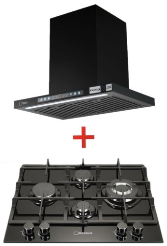 Варочная поверхность Dessus DCG-64006B + DH-6012B черный
