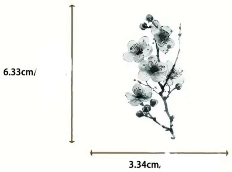 Наклейки Лист Цветы 50