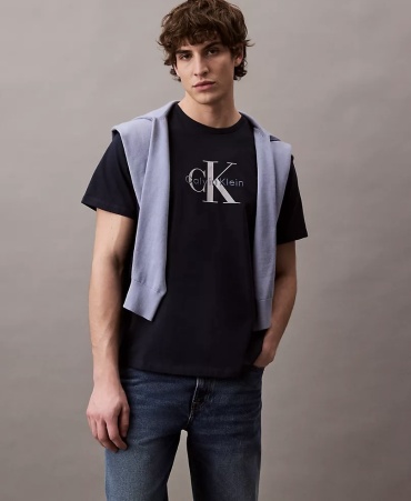 Футболка Calvin Klein надпись темно-синий