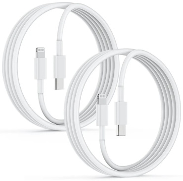 Кабель USB TypeC (F), Lightning, 2 м, белый