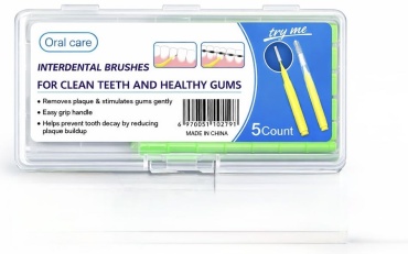 OralCare зеленая щетка для брекетов средняя 5 шт