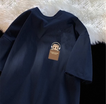 Футболка FASHION Надписи темно-синий