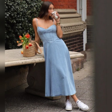 Сарафан синий
