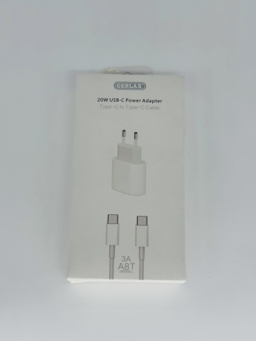 Зарядное устройство GERLAX A8T USB Type-C белый
