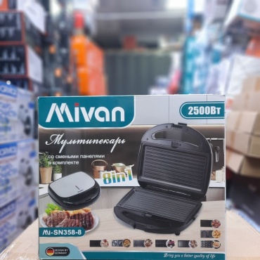 Вафельница Mivan MI-SN358-8 черный