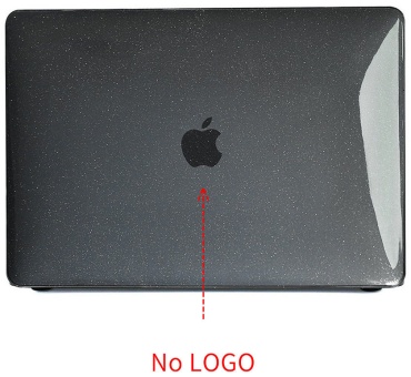 Чехол CLASSNO Macbook блестками Air 13 M1 A1932/ A2179/A2337 2018-2021год до 13.3" черный