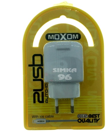 Кабель Moxom Lightning, 1 м, 1234521 белый