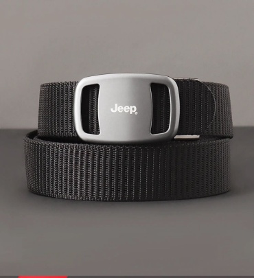 Ремень Jeep текстиль, полиэстер 105 см черный
