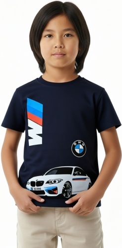 Футболка Didi kids логотип BMW, машина темно-синий