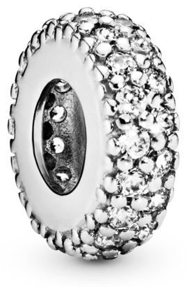 Шарм PANDORA «Сияющее паве» 791359CZ вес 0.9 г серебро, цирконий