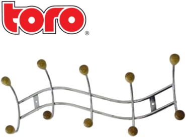 Toro крючок хромированный 5 шт, металл, дерево