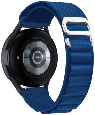 Ремешок BOGEMA для Samsung Galaxy Watch3, Galaxy Watch4, Galaxy Watch4 Classic, Galaxy Watch5, Galaxy Watch5 Pro, Galaxy Watch Active, Galaxy Watch Active2, Galaxy Watch6 Classic, Galaxy Watch6, Galaxy Watch FE, Galaxy Watch 7 синий