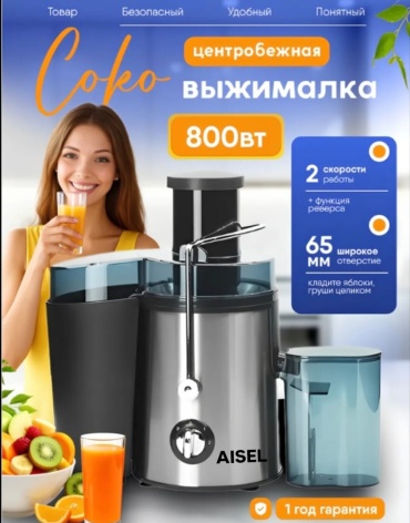 Соковыжималка AISEL AL-3028 серебристый