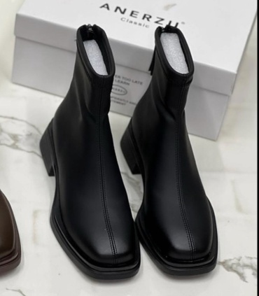 Полусапоги FASHION красный, черный