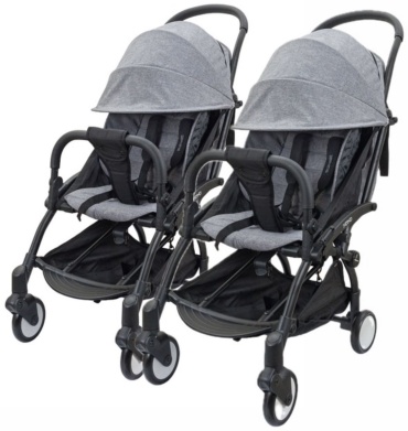Коляска прогулочная YOYA 175A+ twins, белый, серый
